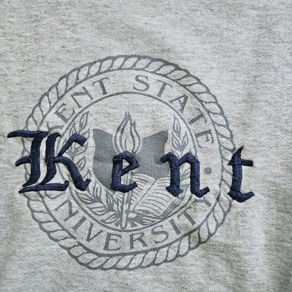 JanSport Kent State University Gray Sweatshirt Size M Vintage Crew Sweatshirt - Picture 16 of 16